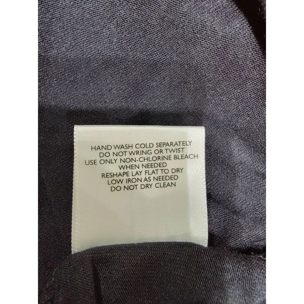 Fervour XL Black 3/4 Sleeve Top With Tie Neck Detail - Picture 4 of 5